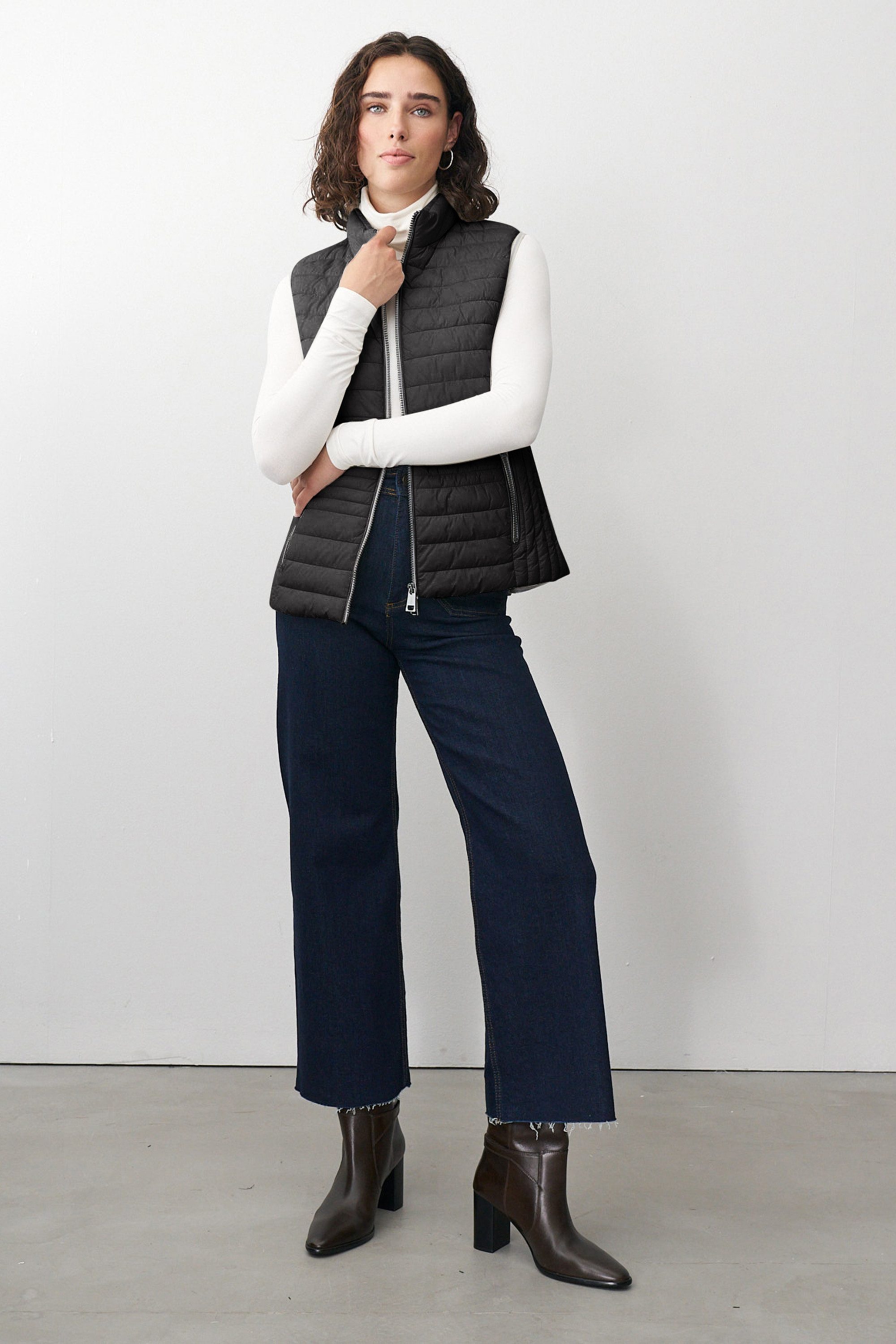 Barbara Lebek Steppweste moderne Steppweste oder Gilet für Damen in Schwarz