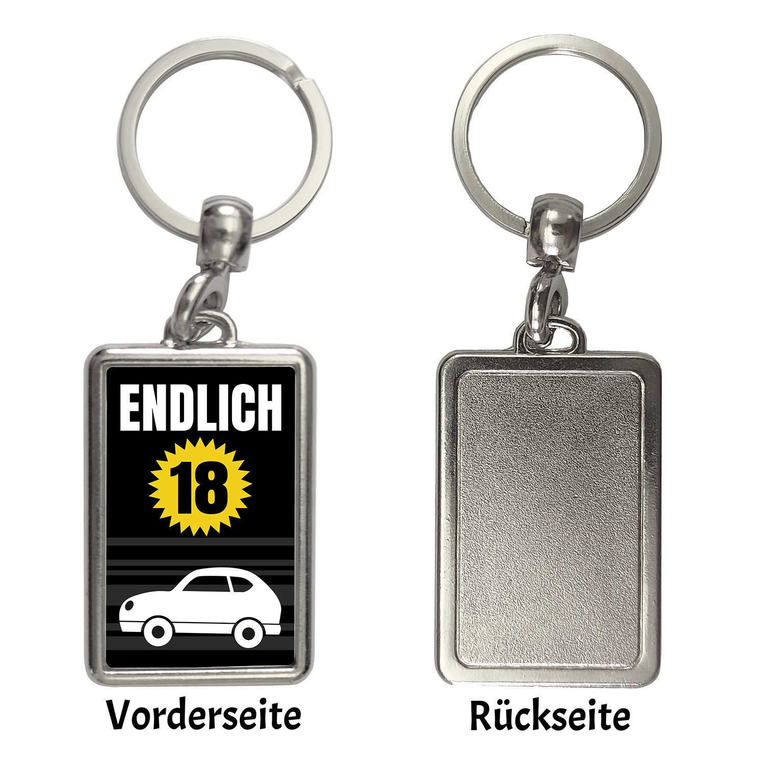 speecheese Schlüsselanhänger Endlich 18 Auto Schlüsselanhänger günstig online kaufen