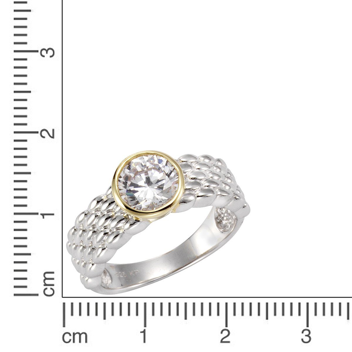 Vivance Fingerring 925 Silber zweifarbig Zirkonia günstig online kaufen