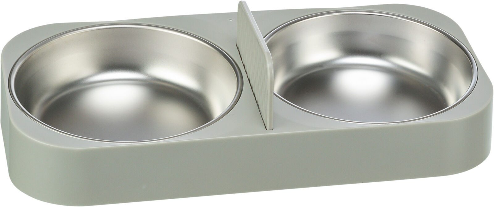TRIXIE Hunde-Futterautomat Doppelnapf für Futterautomat TX-C Smart 5.0L - grau - 0,5 l/32 × 5 × 1