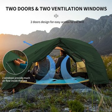 autolock Kuppelzelt t Campingzelt - Ultraleicht Zelt für 2 Personen Würfelzelt, Personen: 2