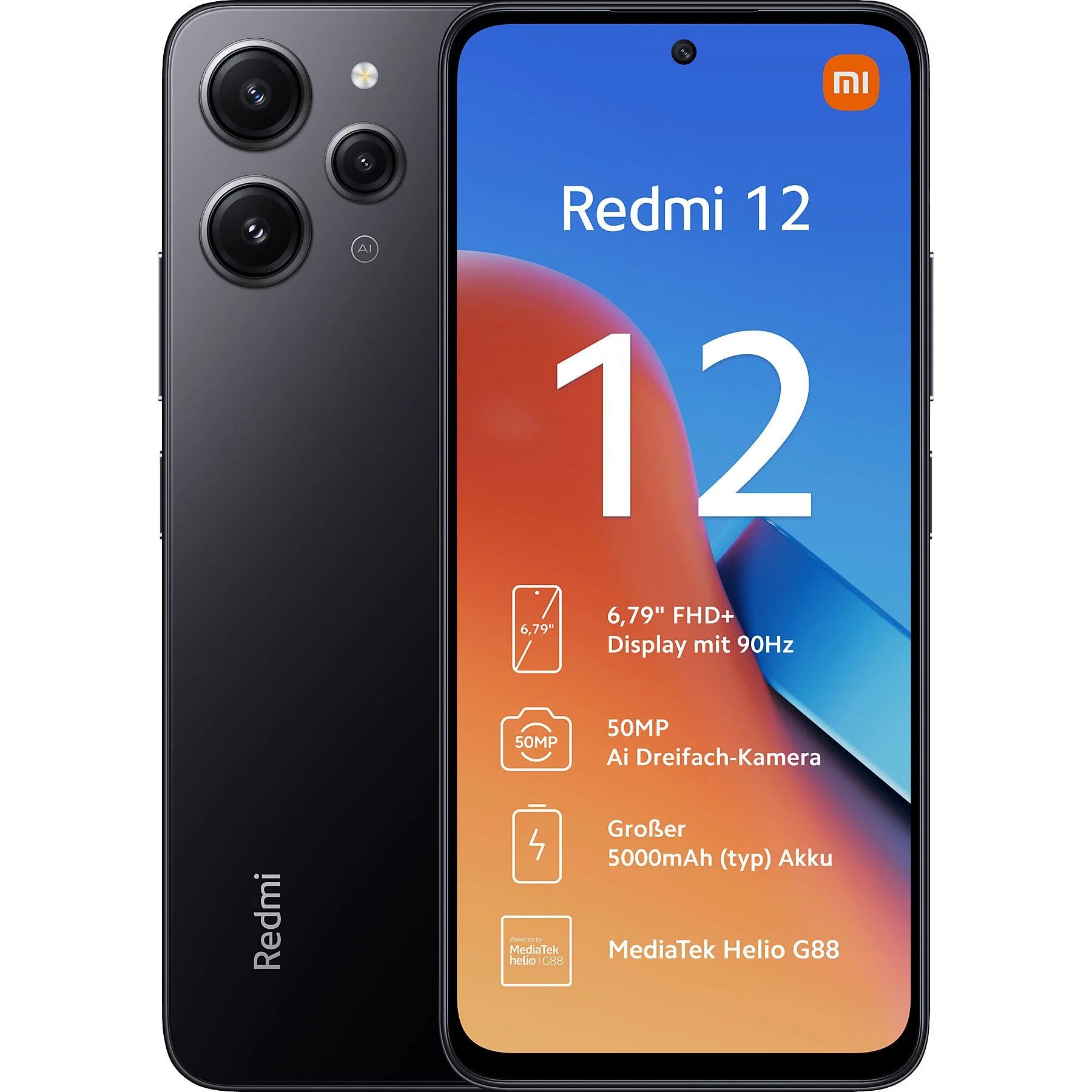 Xiaomi Redmi 12 4GB+128GB Smartphone Handy (6.79 Zoll, 128 GB Speicherplatz, 50 MP Kamera)