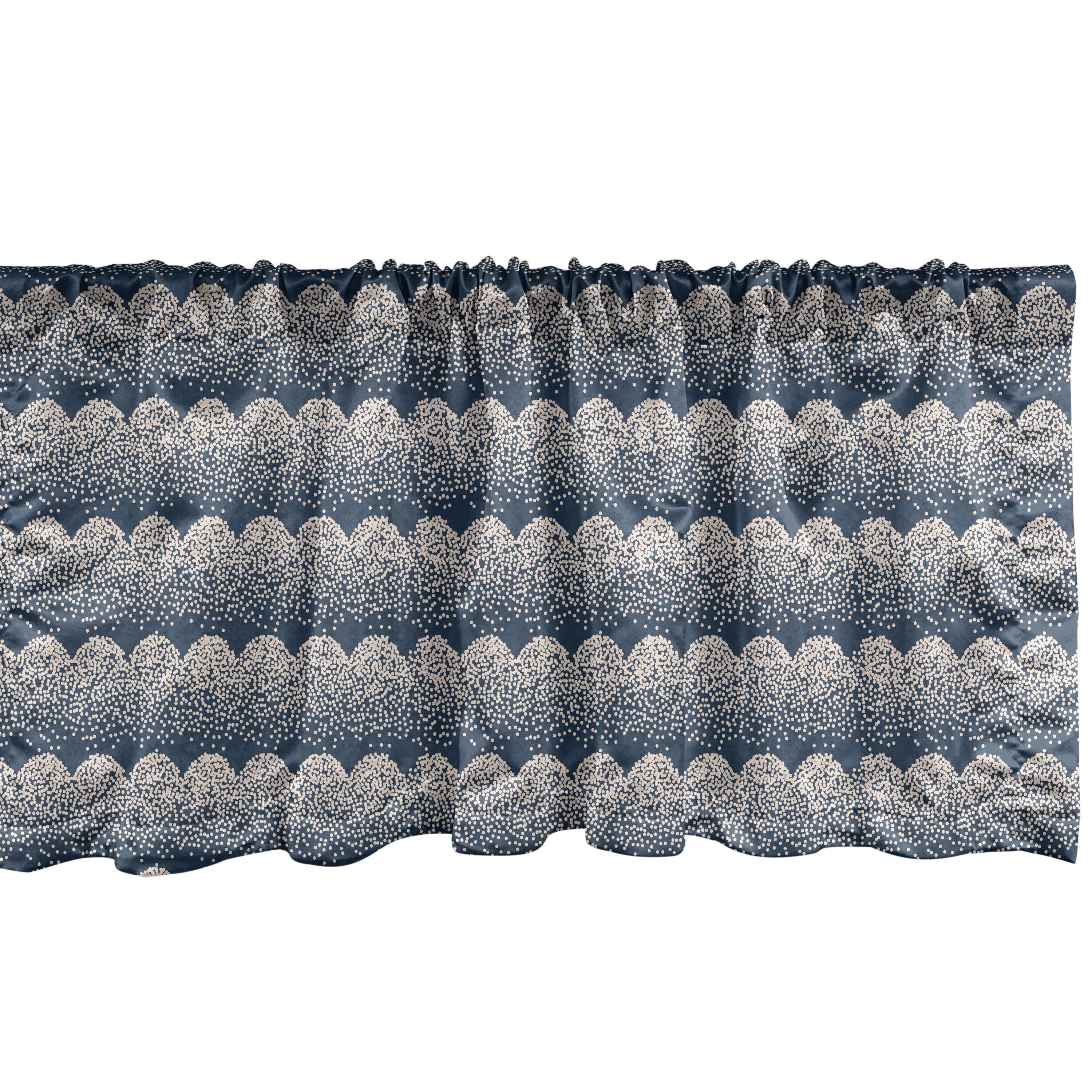 Scheibengardine Vorhang Volant Forming Abakuhaus, Motiv Abstrakt Microfaser, für Stangentasche, Küche Punkte mit Dekor Moderne Schlafzimmer