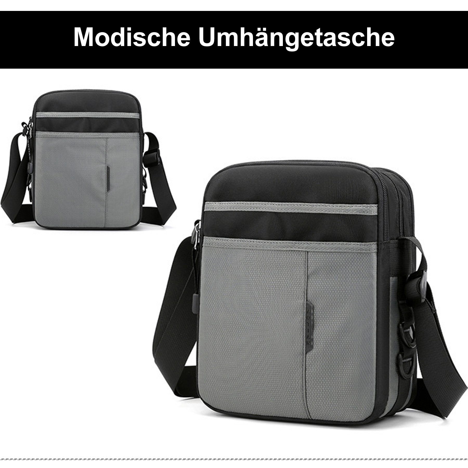 Mutig Umhängetasche shoulder bag Herren Oxford Herren Tasche männer umhängetasche (Wasserdicht Schultertasche, Crossbody Bag Backpack, für Männer Messenger Bag, – Bild 4 von 5