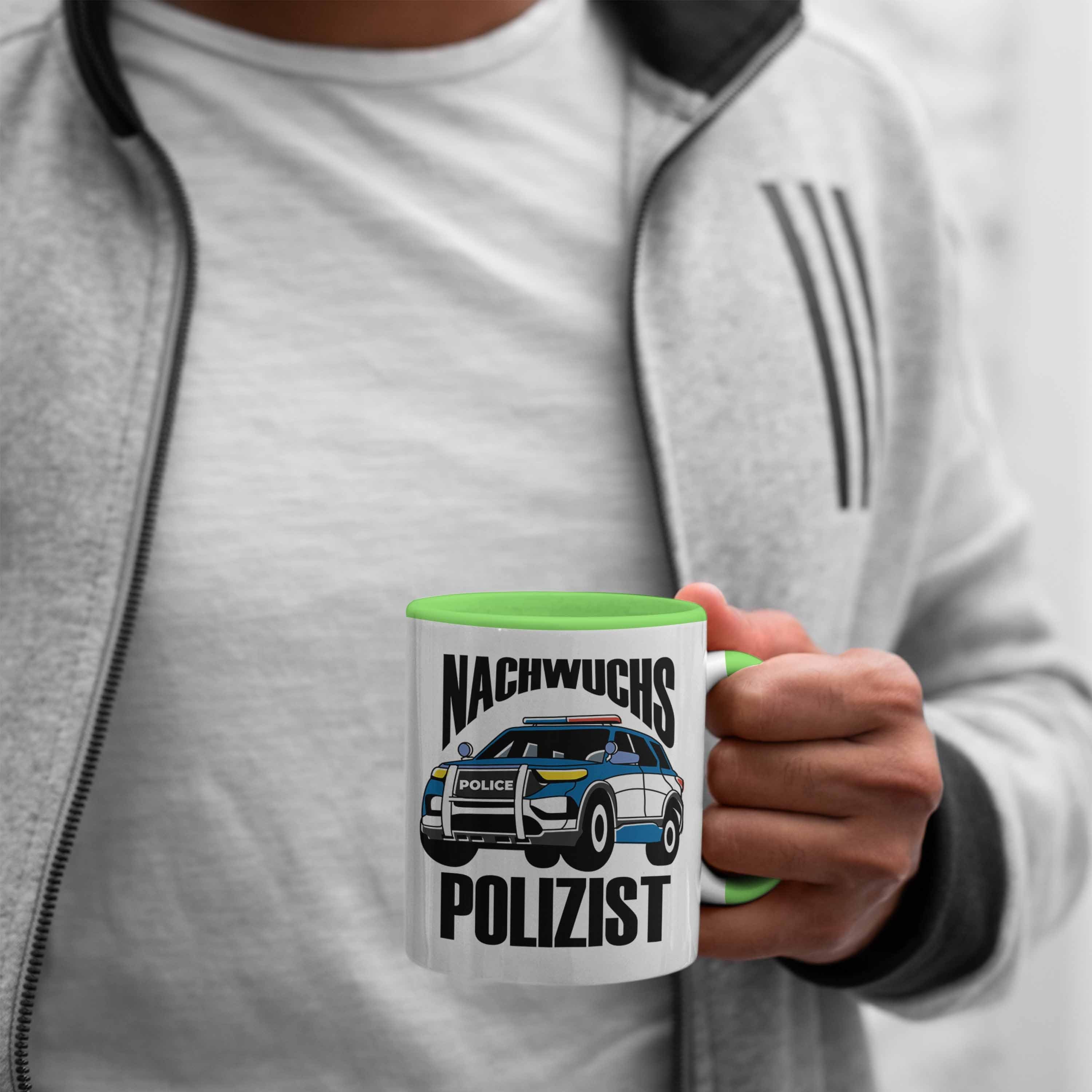 Polizist" kleine Einschulung - Geschenk Grün "Nachwuchs für Tasse Jungs Tasse Trendation Sch