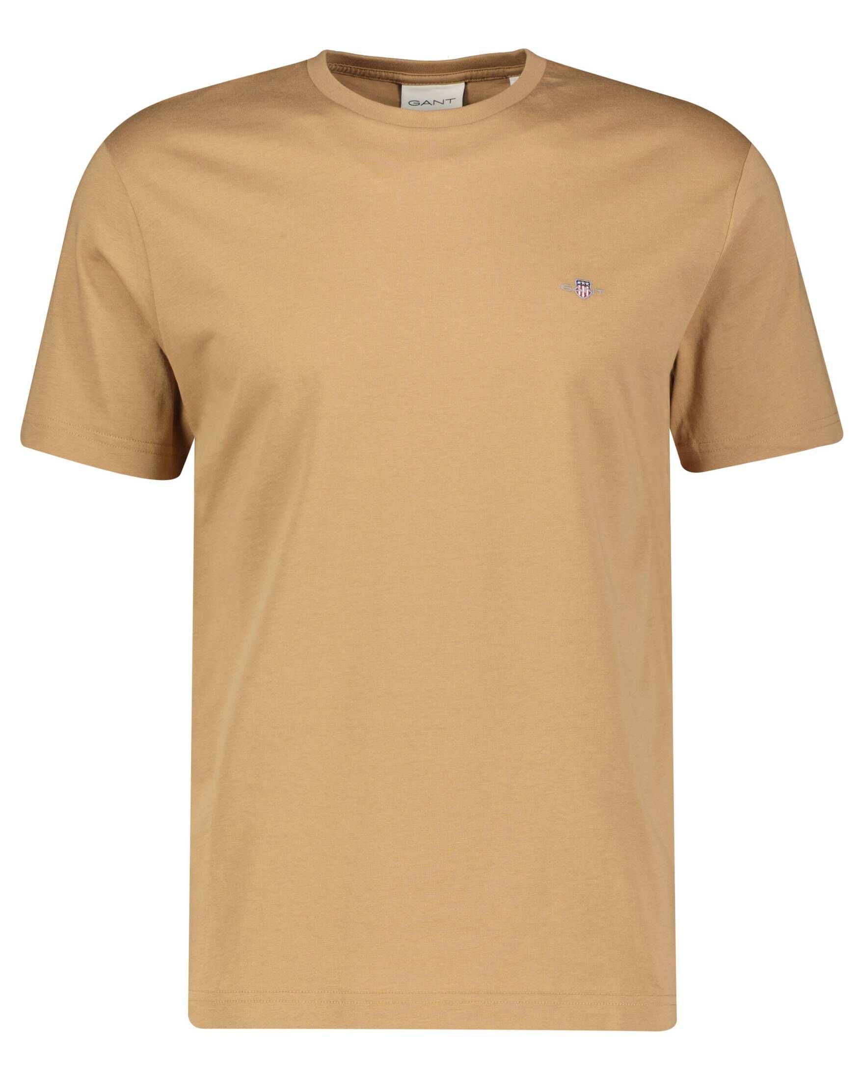 Gant T-Shirt Herren T-Shirt SHIELD (1-tlg) camel (22)