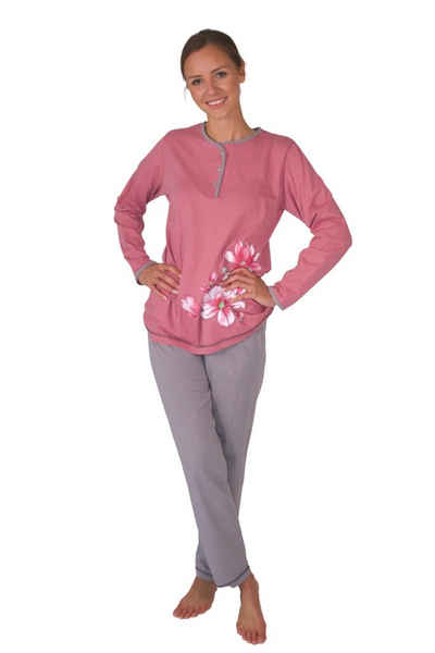 Consult-Tex Pyjama Damen Pyjama, Schlafanzug DW917 (Packung) aus reiner Baumwolle-Jersey Qualität