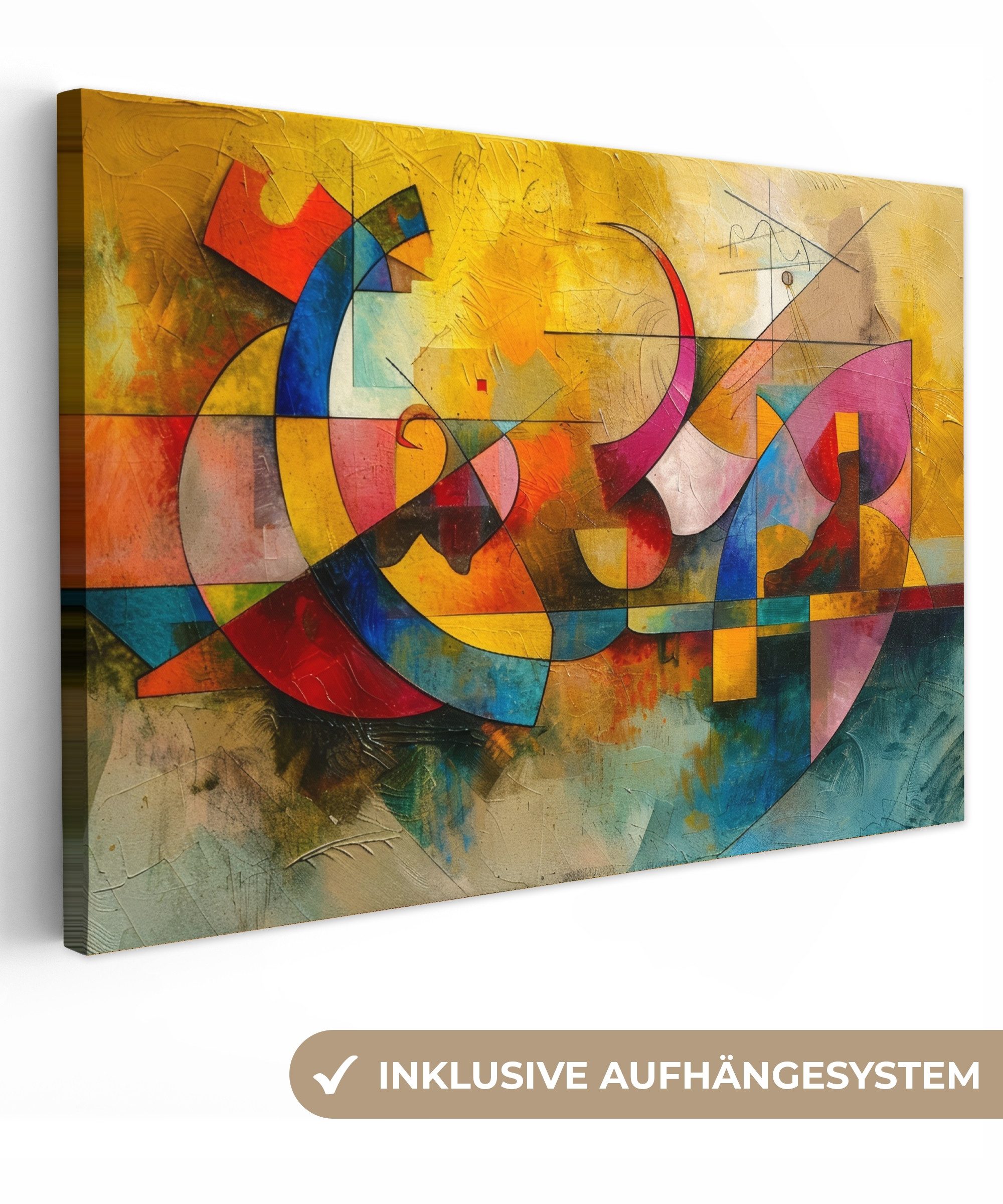 OneMillionCanvasses® Leinwandbild Kunst - Abstrakt - Ästhetisch - Farbenfro günstig online kaufen