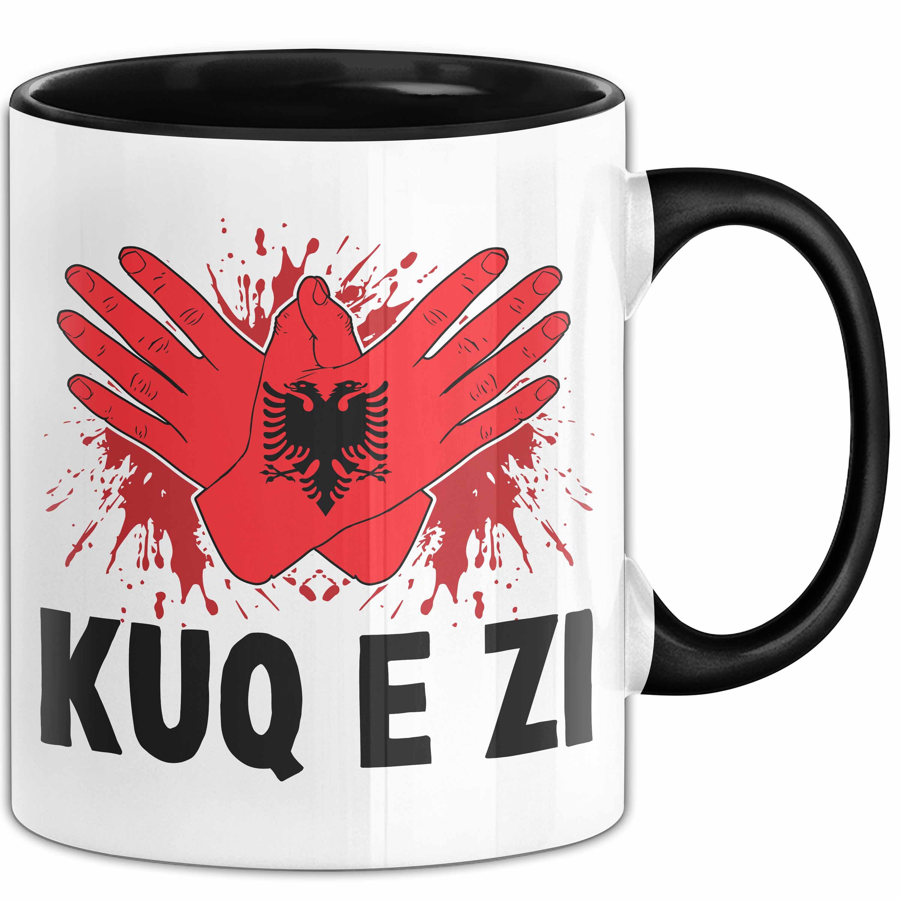 Trendation Tasse Albanische Flagge Shqip Shqiponja Albanischer Adler Albanien Tasse Ges, Keramik