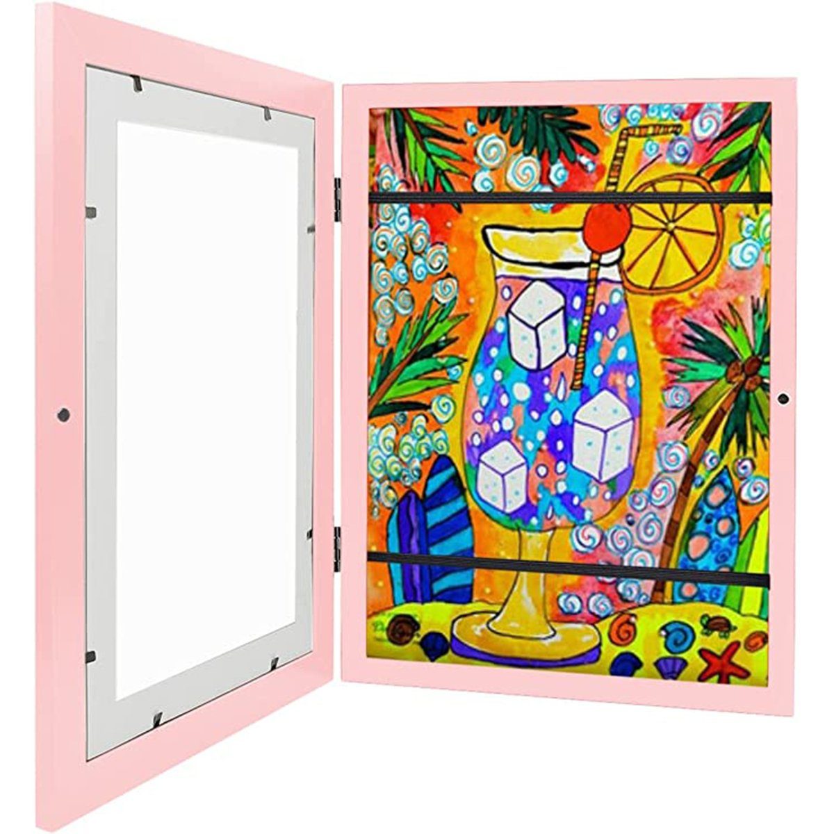 XDeer Bilderrahmen Kinder Kunst Bilderrahmen Kunstrahmen A4 Frontöffnung , Kunstfotorahmen für Kunstwerke, Kinder Kunst