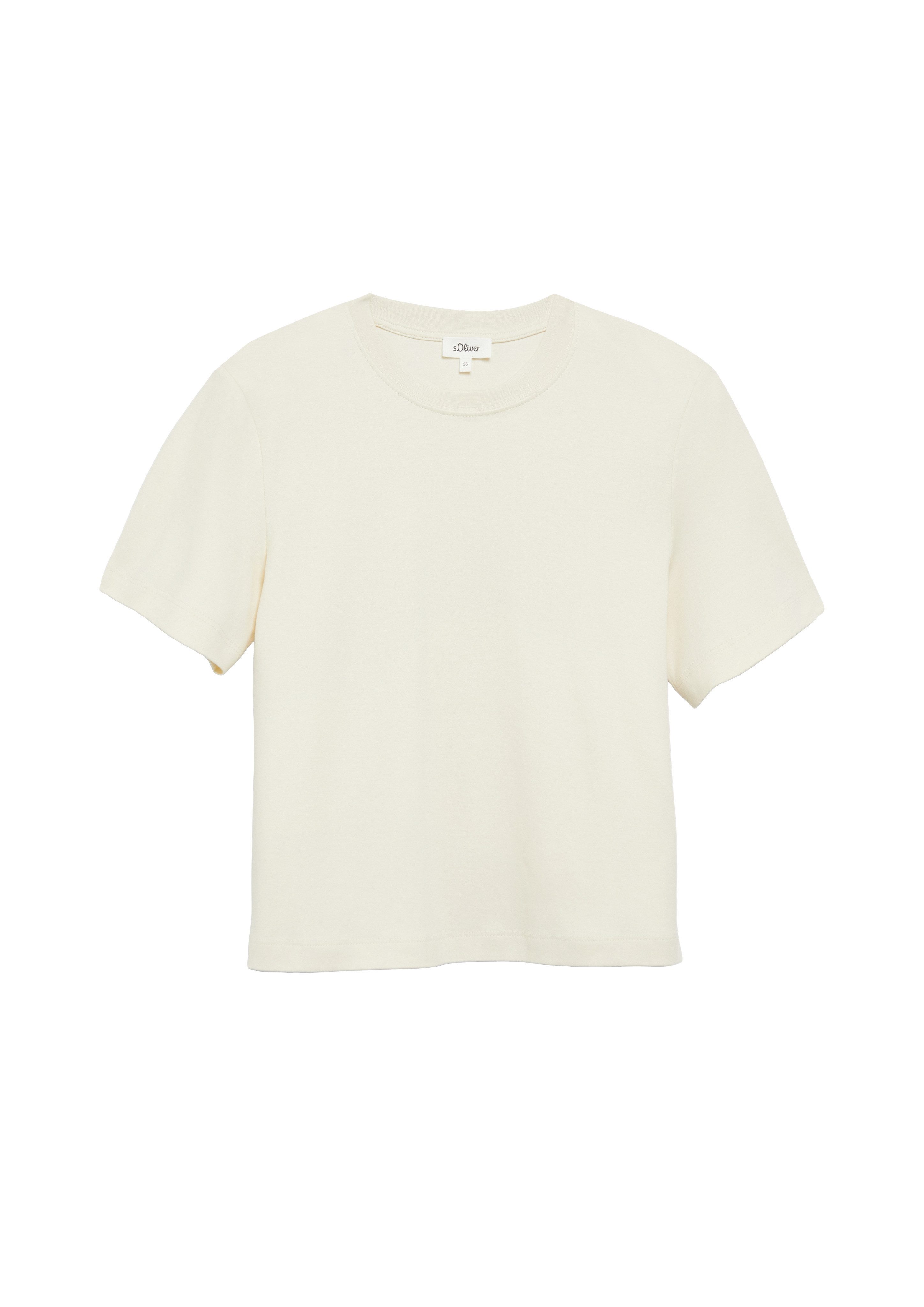 s.Oliver T-Shirt Sommershirt unifarben – Bild 4 von 4