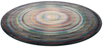 Teppich Gabiro 001, THEKO, rund, Höhe: 10 mm, gewebt, ideal im Wohnzimmer & Schlafzimmer