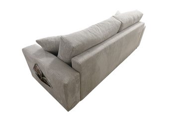 Küchen-Preisbombe Sofa Sofa Couch Schlafsofa Wohnlandschaft 3-Sitzer Lincoln Cordstoff beige, Sofa mit Schlaffunktion