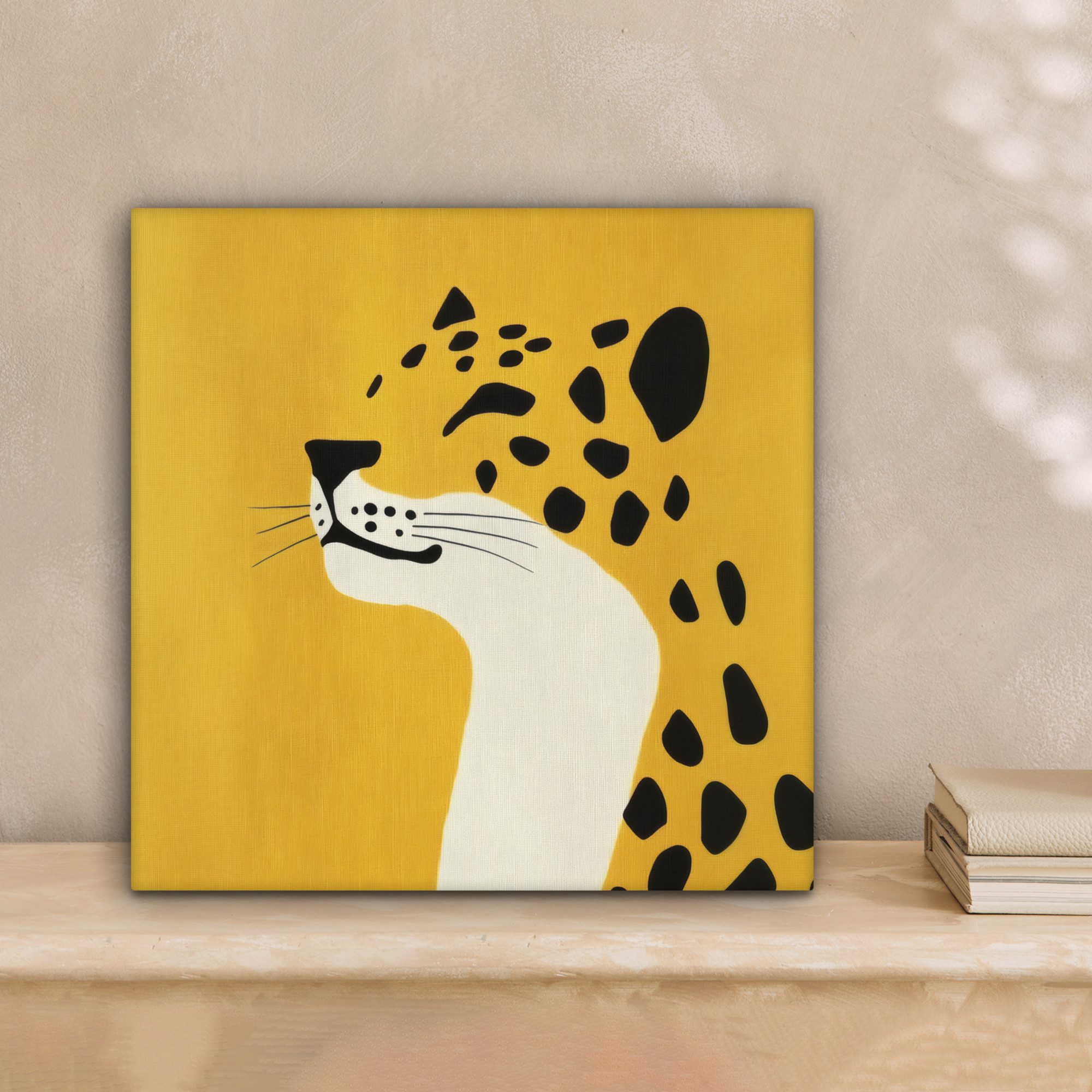 OneMillionCanvasses® Leinwandbild Gepard - Illustration - Gelb, Fotodruck ( günstig online kaufen