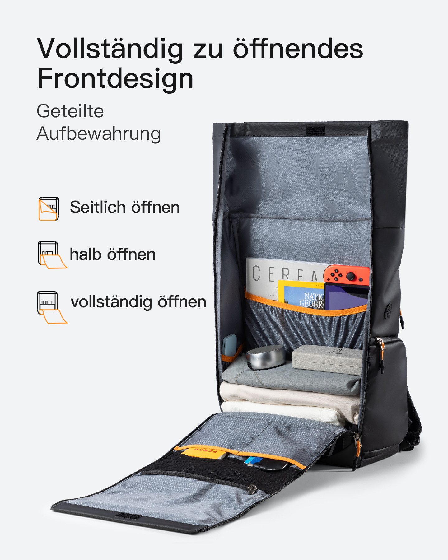 Inateck Laptoprucksack RollTop Rucksack Laptop Backpack, 22L-26.8L Tagesruc günstig online kaufen