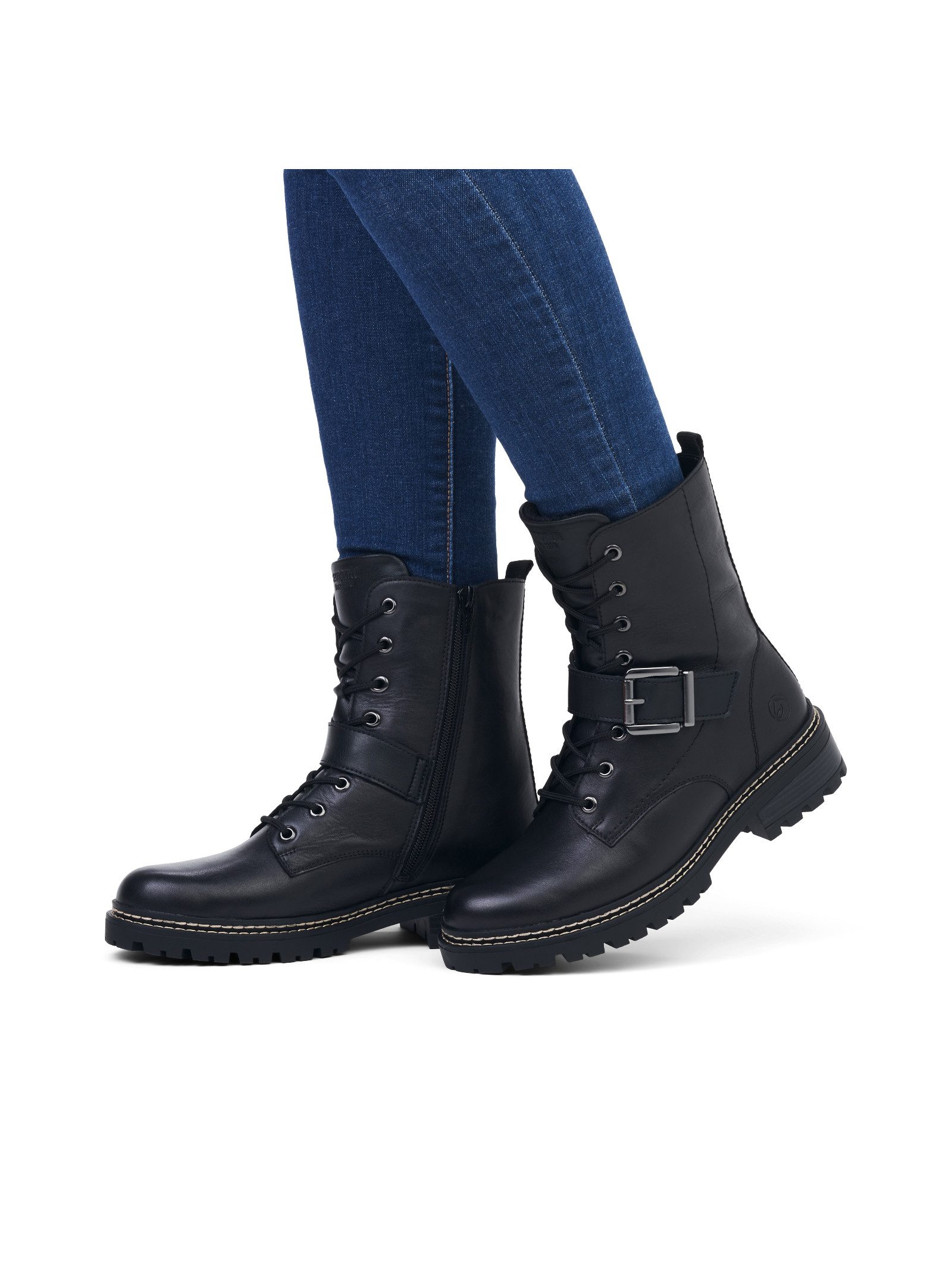 Remonte Remonte Stiefelette Glattleder Schnürstiefelette