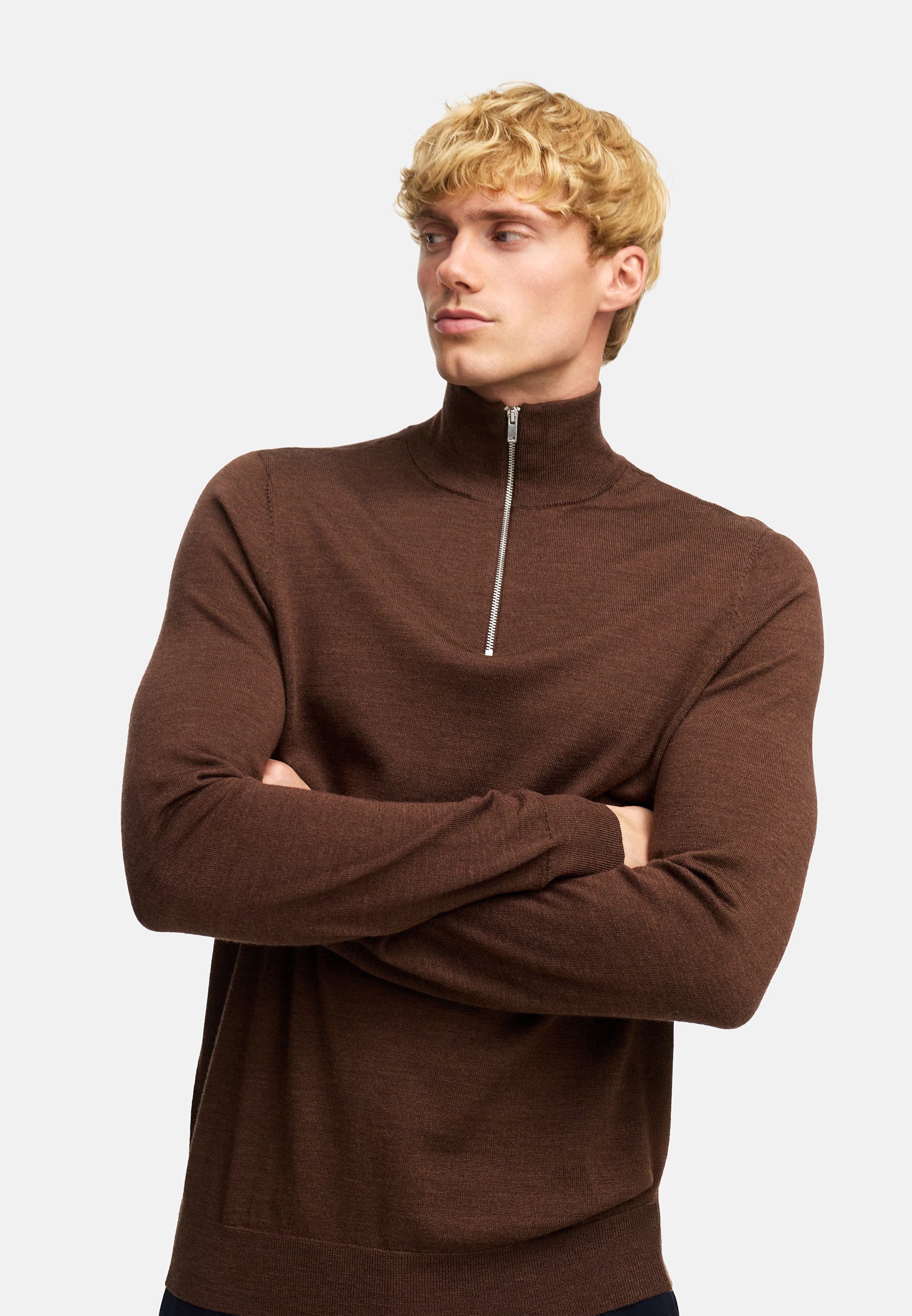 Kronstadt Strickpullover Herren KSJohannes Pullover Herrenpullover aus feiner Merinowolle