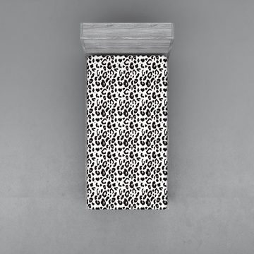 Spannbettlaken Soft Dekorativer Stoff Bettwäsche Rund-um Elastischer Gummizug, Abakuhaus, Leopard Monochrome Sketchy Drucken