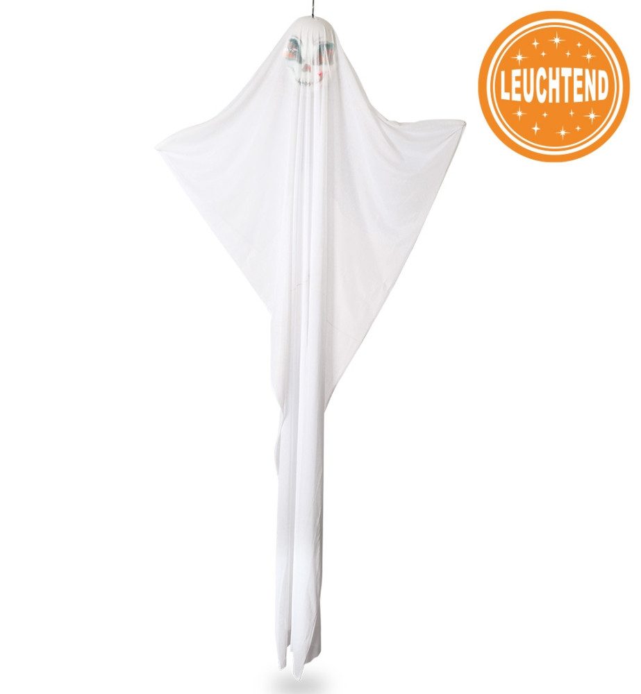 Fries Hängedekoration XXL Halloween Deko Horror Geist Hänger 210 cm Licht Bewegliche Hände, H x B x T 210 cm x 110 cm x 12 cm