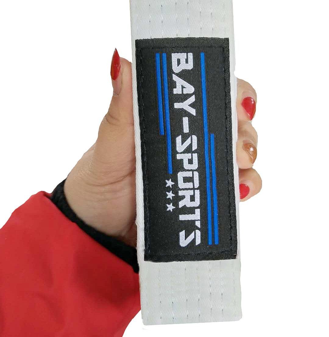BAY-Sports Karateanzug Budogürtel Karategürtel Kampfsportgürtel weiß Budogürtel, Judogürtel, Taekwondogürtel, Länge 160 cm - 350 cm