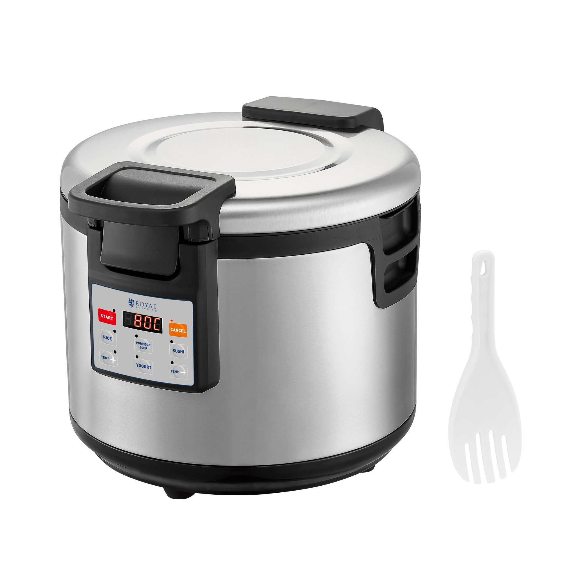 Royal Catering Reiskocher Gastro-Reiswärmer Speisenwärmer 26 l 40 - 80 ℃ 3 Heizzonen, 110 W