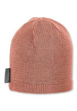 Sterntaler® Strickmütze OCS Strickmütze (1-St., Wintermütze gefütterte und ideal für kalte Tage) Strick Beanie Kinder aus weicher Baumwolle unifarben