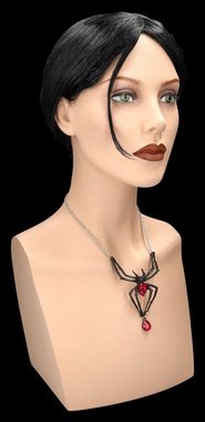 Figuren Shop GmbH Kette mit Anhänger Halskette Spinne - Black Widow - Alchemy England - Gothic Schmuck