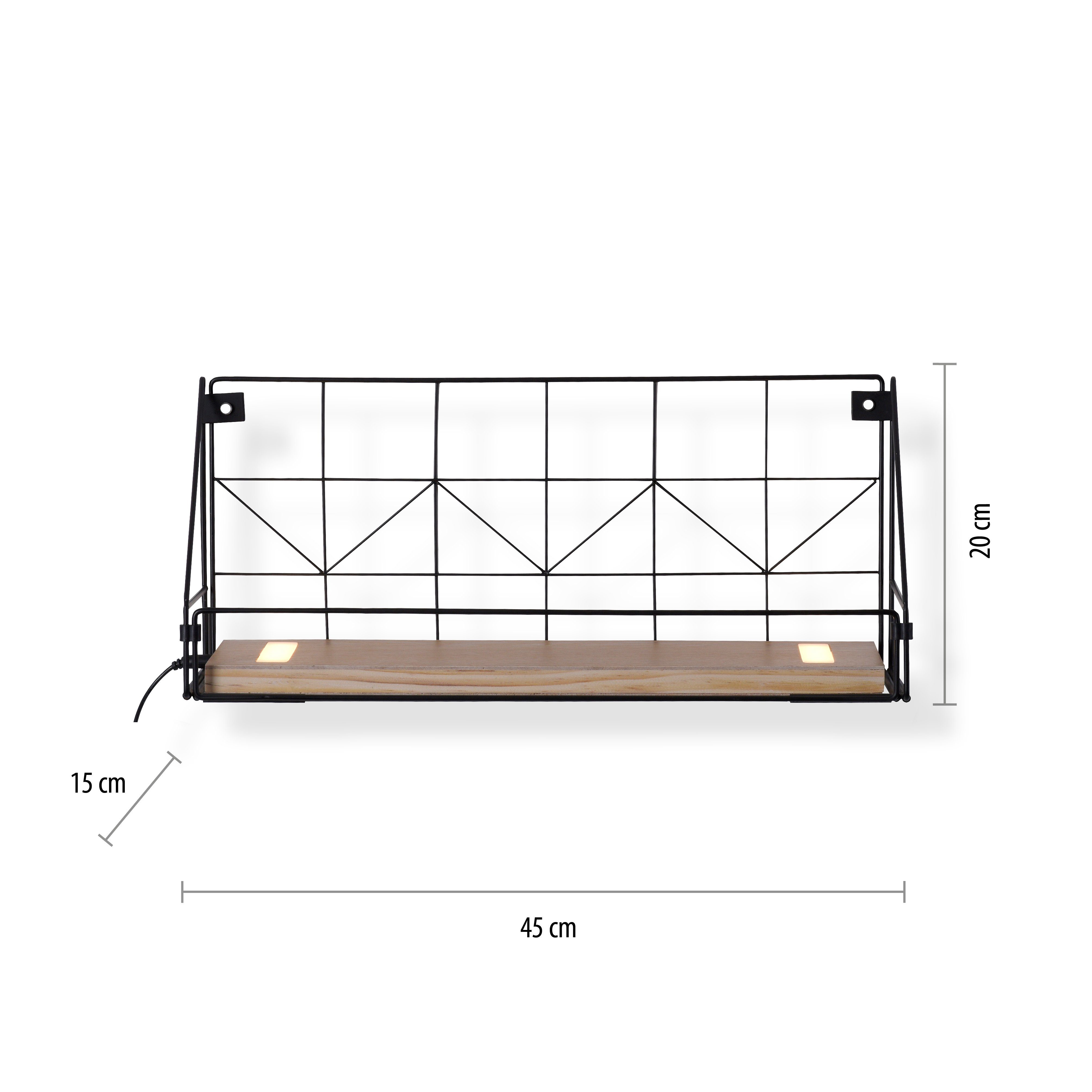 Leuchten Direkt Wandleuchte LED, BOARD, fest Schalter, integriert, LED Warmweiß, Schnurschalter