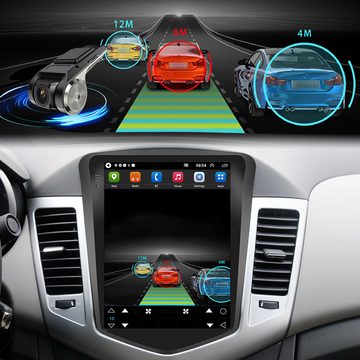Hikity Android 10.1 Autoradio GPS 9.7" für 2009-2015 Chevrolet Cruze Autoradio (Duale Systembildverbindung wifi gps)