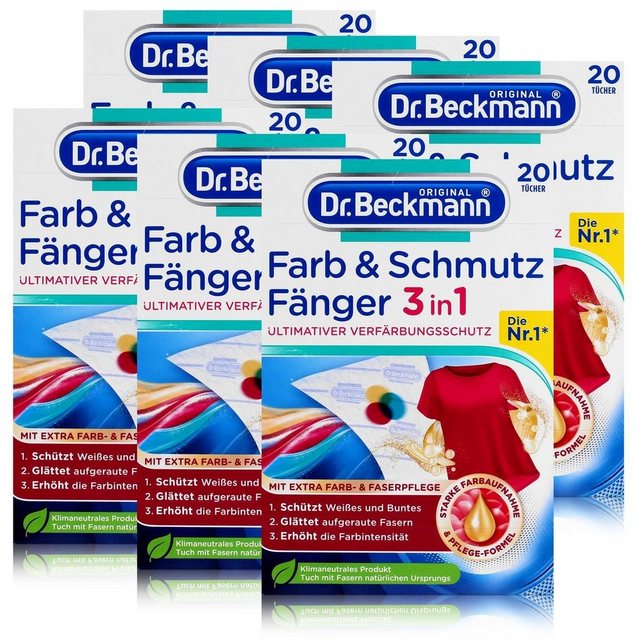 Dr. Beckmann Dr. Beckmann Farb & Schmutz Fänger mit Farbfang-Molekülen 20 Tücher (6 Reinigungstücher