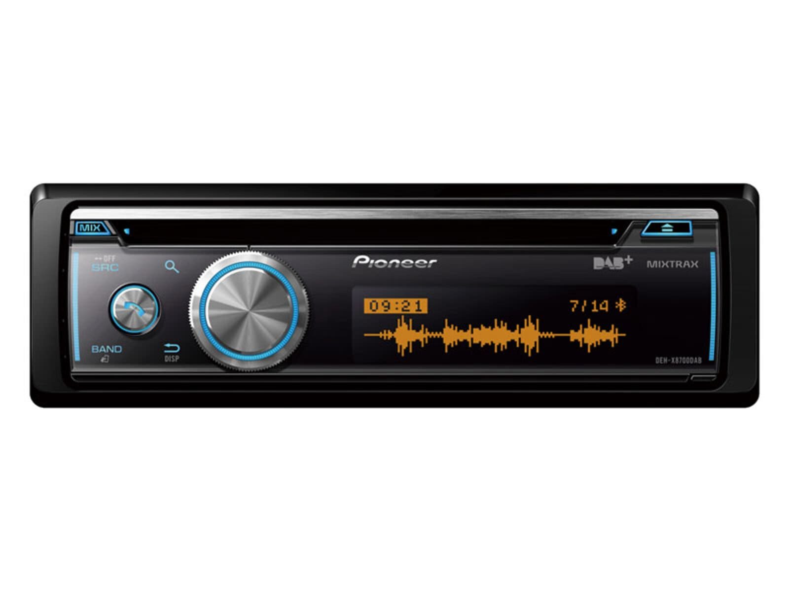 Pioneer DEH-X8700DAB DAB+ Bluetooth MP3 USB CD Autoradio Autoradio (RDS, AUX-Eingang, USB, Abnehmbares Bedienteil, AM/FM Radio, Animiertes Display, Bluetooth, DAB+, Freisprecheinrichtung, AUX Eingang, 1 DIN)