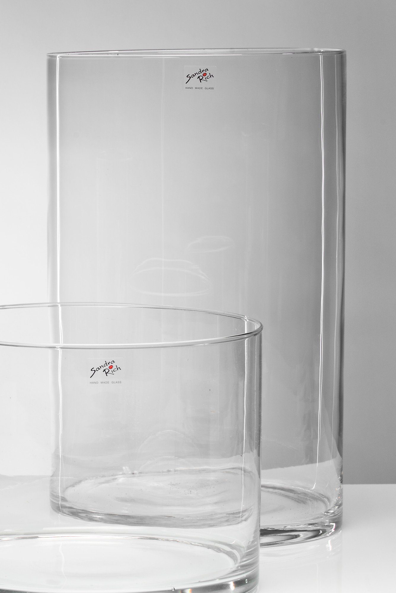 Werbung Sandra Rich Dekovase hot CYLI - cut cylindrical vase 