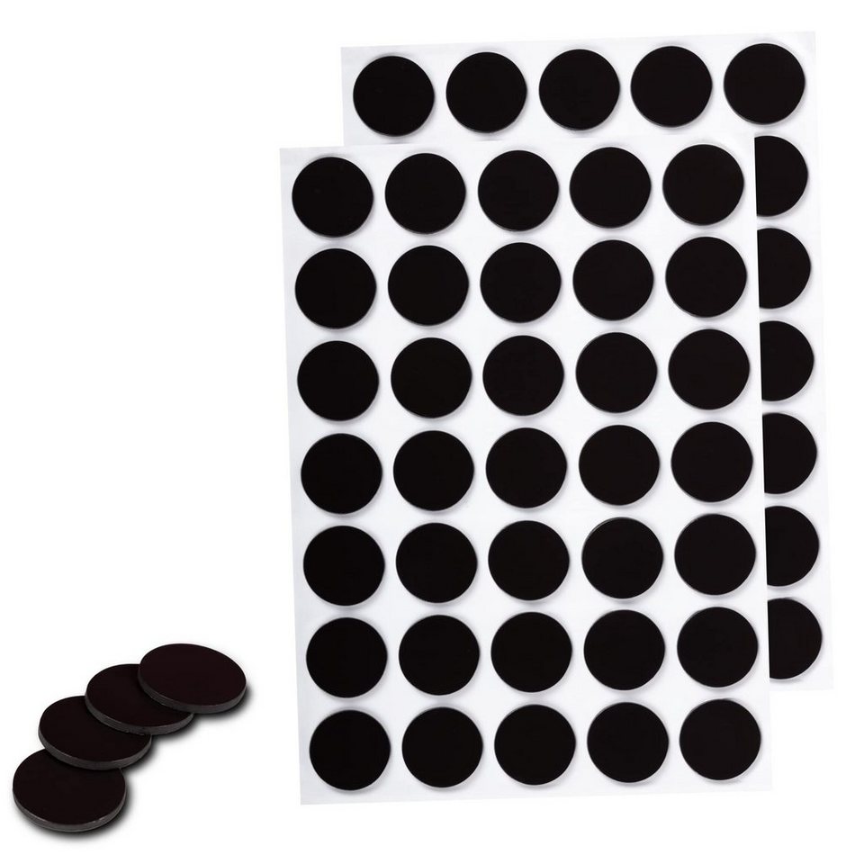 WINTEX Magnettafel Magnetplättchen Set: 70 Runde Magneten, 18 x 1,5 mm,  Schwarz, Magnetplättchen Set: 70 runde Magneten, 18 x 1,5 mm