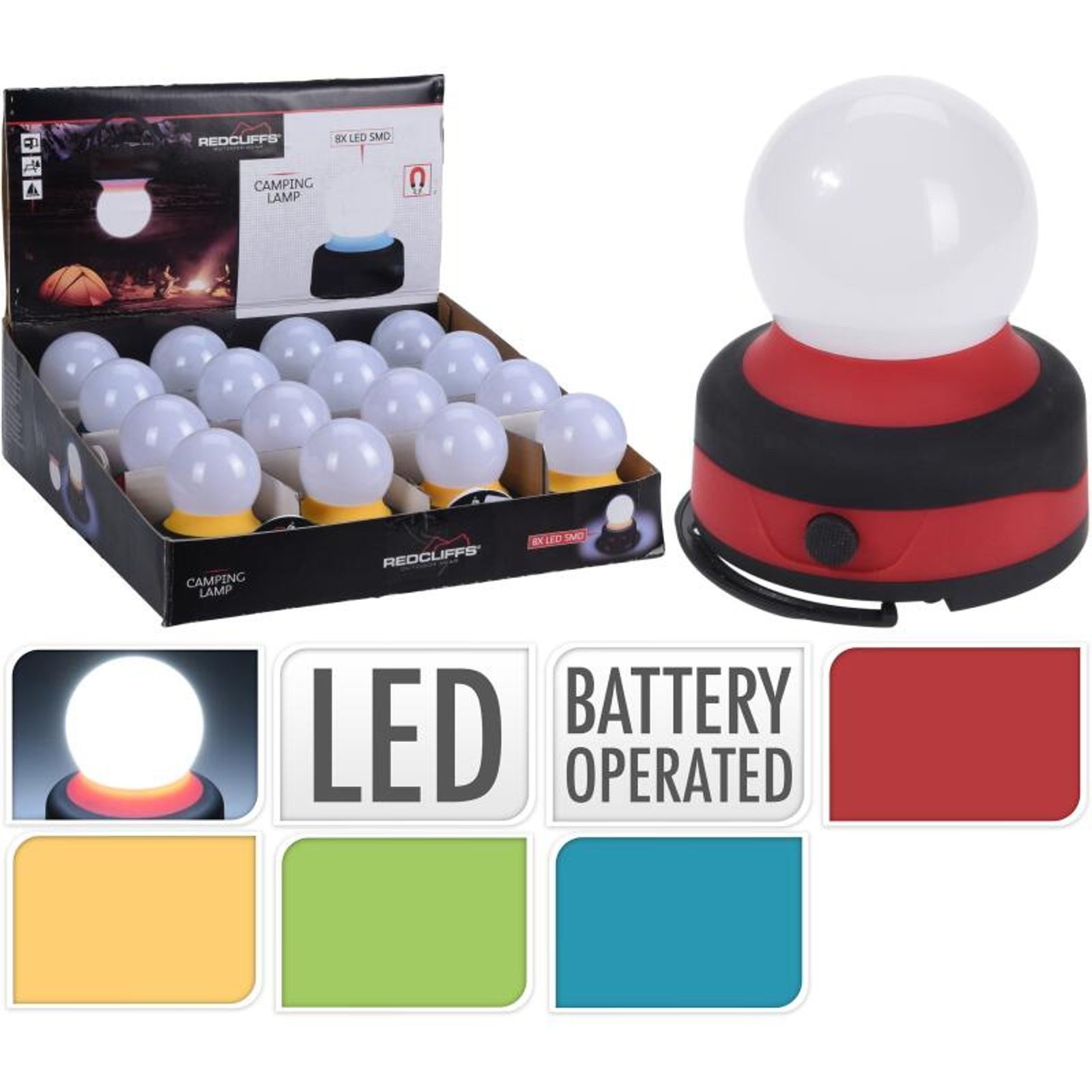 BURI LED Laterne 16x LED Campinglampe Laterne Taschen Lampe Tisch Licht Außen Garten