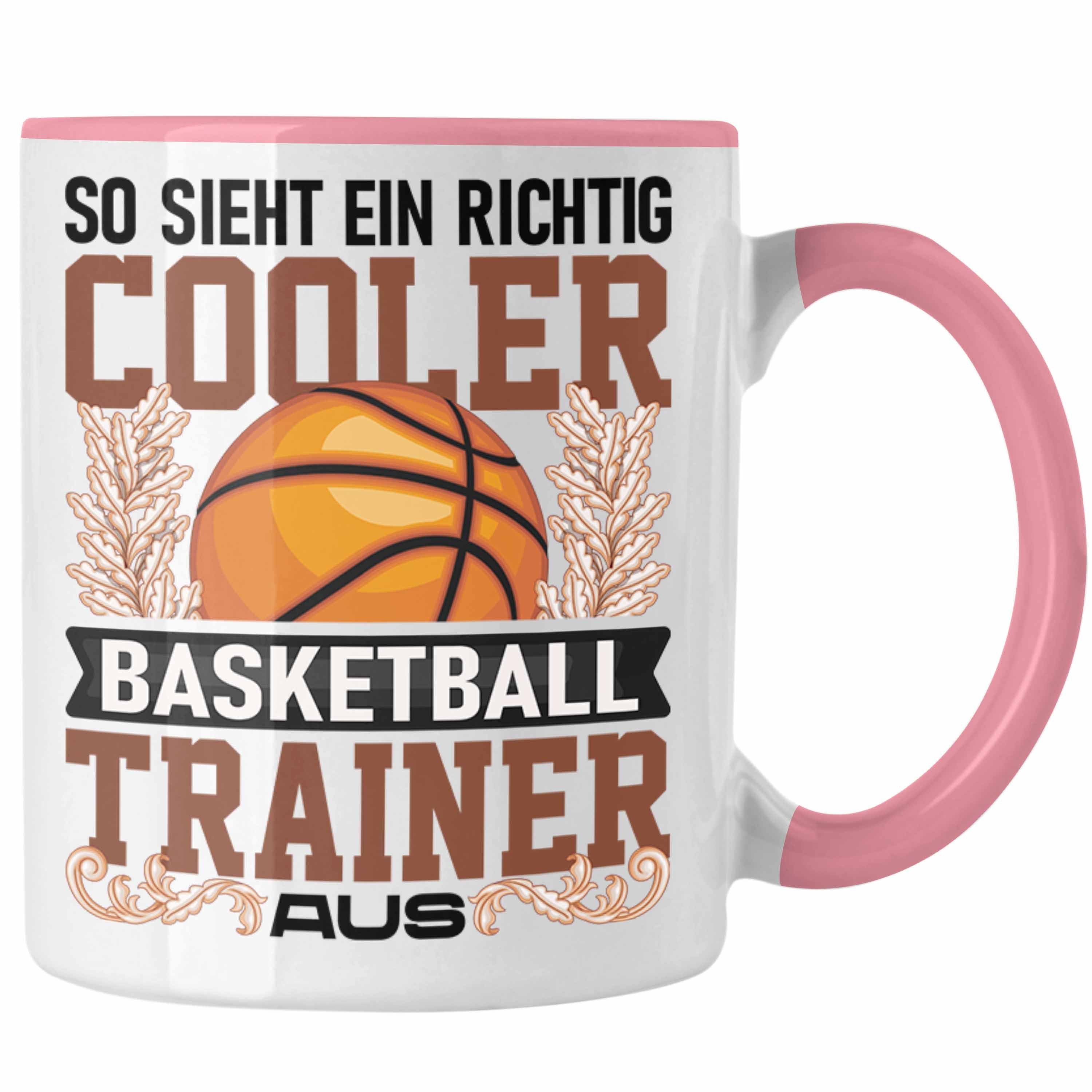 Trendation Tasse Trendation Geschenk Basketball - Lustig Spruch Sieht Rosa Trainer Tasse So