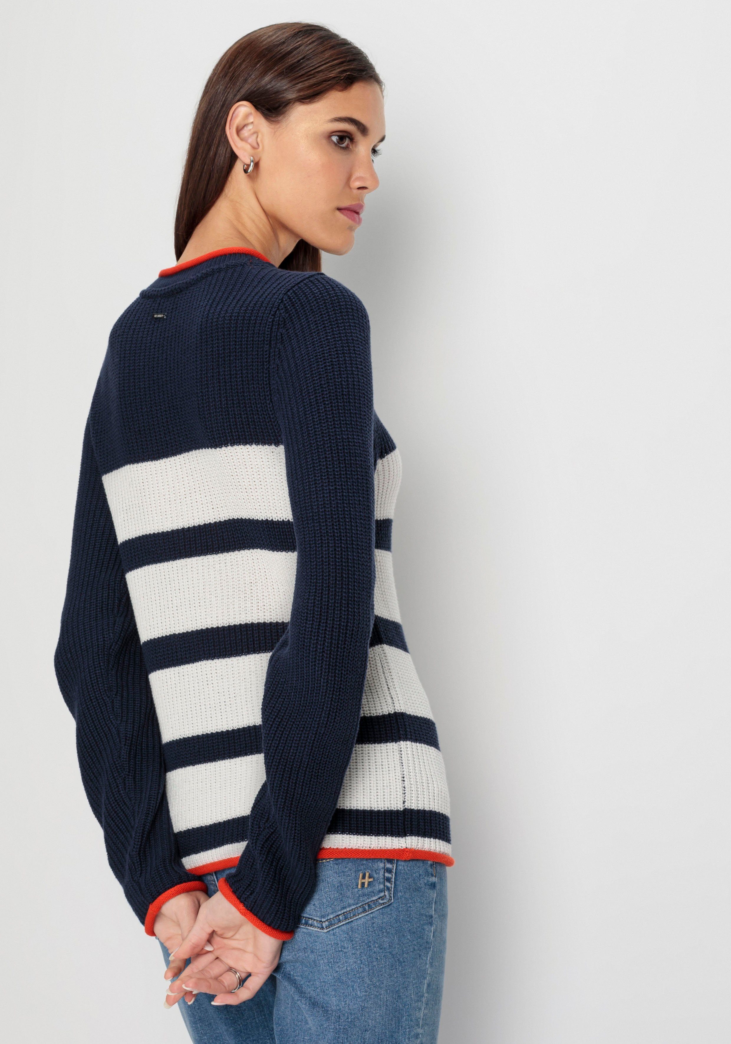 HECHTER PARIS Streifenpullover mit Kontrastkante günstig online kaufen