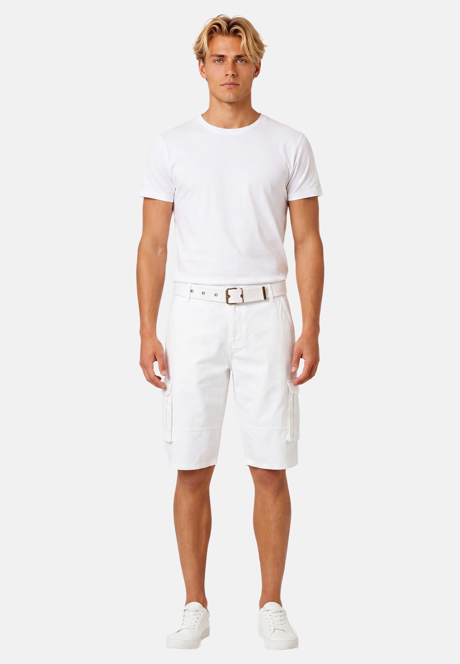 Arctic Seven Shorts Herren Cargo mit Gürtel – Kurze Outdoor Hose aus Baumwolle Robuste Cargo Shorts mit vielen Taschen und Gürtel