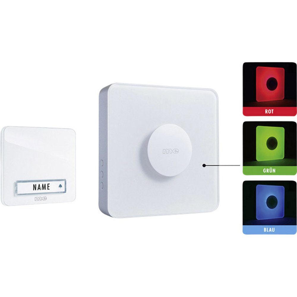 Türklingel m-e modern-electronics 41144 Funkklingel Komplett-Set beleuchtet, mit
