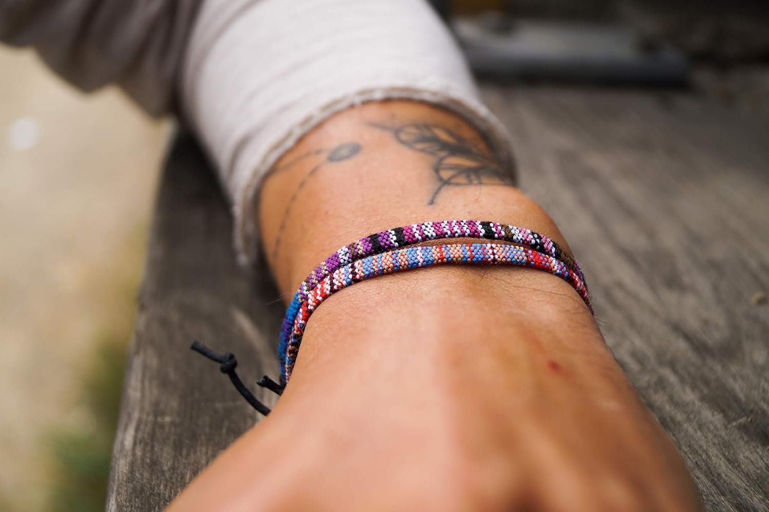 Made by Nami Freundschaftsarmband Surfer Armband 2-er Set Boho Schmuck (Set, 2), Ethno Hippie Style Freundschaftsarmbänder – Bild 3 von 5