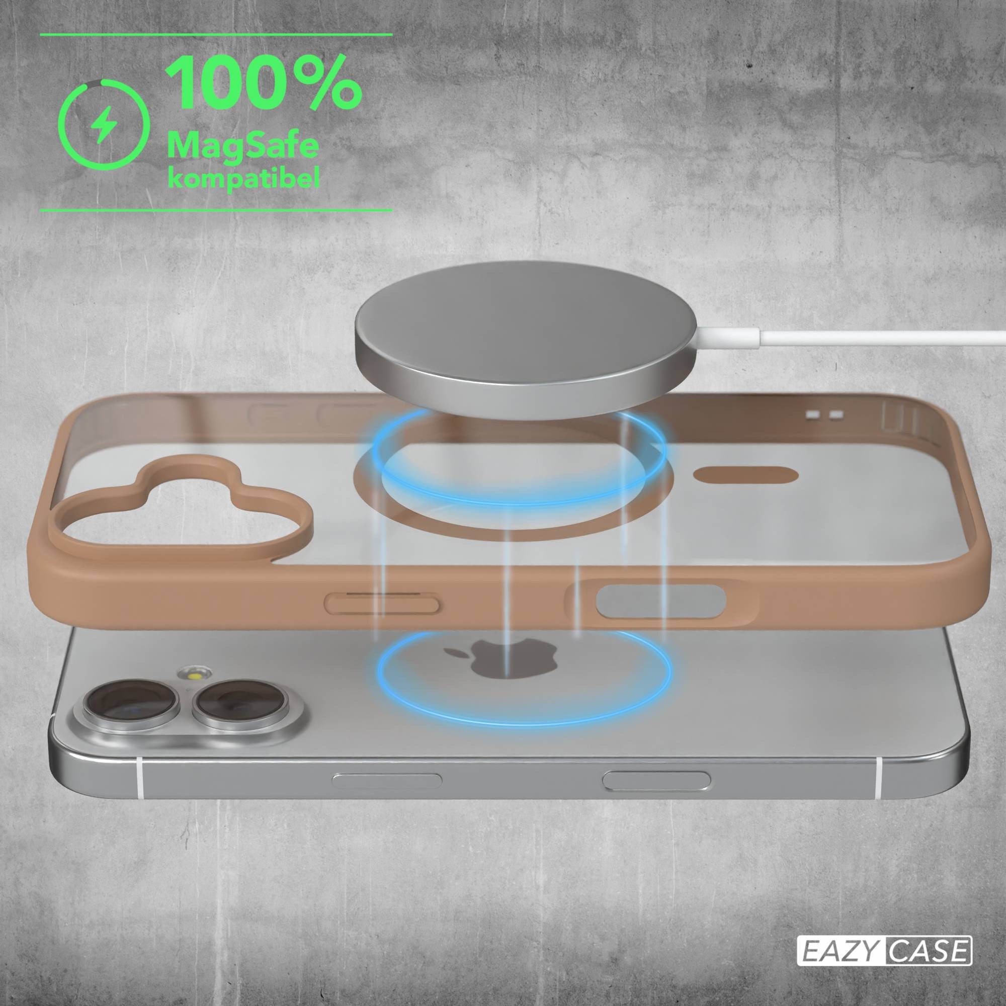 EAZY CASE Handyhülle Transparente Hülle mit MagSafe für iPhone 17 6,3 Zoll, Silikon Handyhülle, Schutzhülle mit Kameraschutz, Etui TPU Schutz