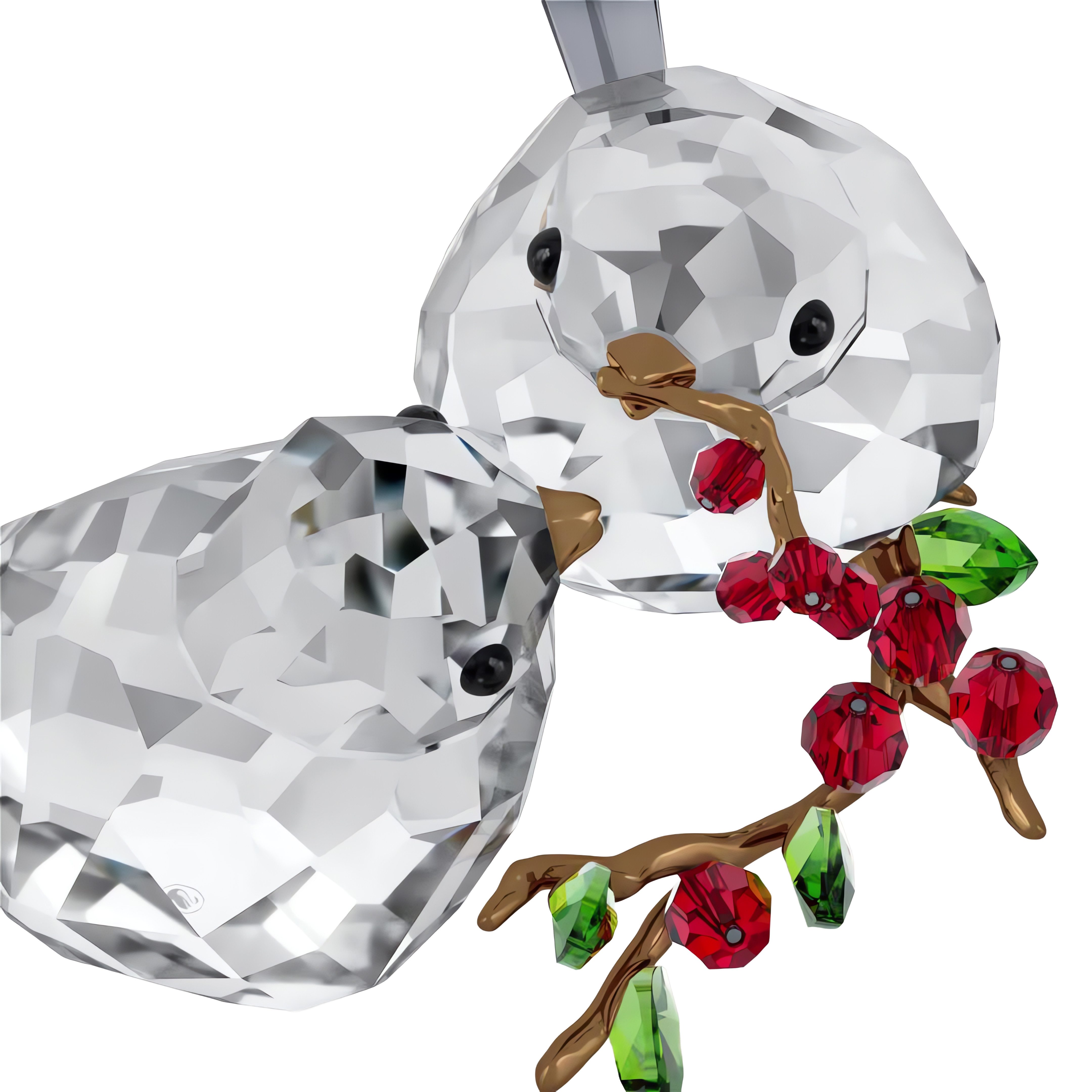 Swarovski Tierfigur Dekofigur Kristallfigur Sammelfigur Idyllia Vogelpaar und Beeren, (1 St)