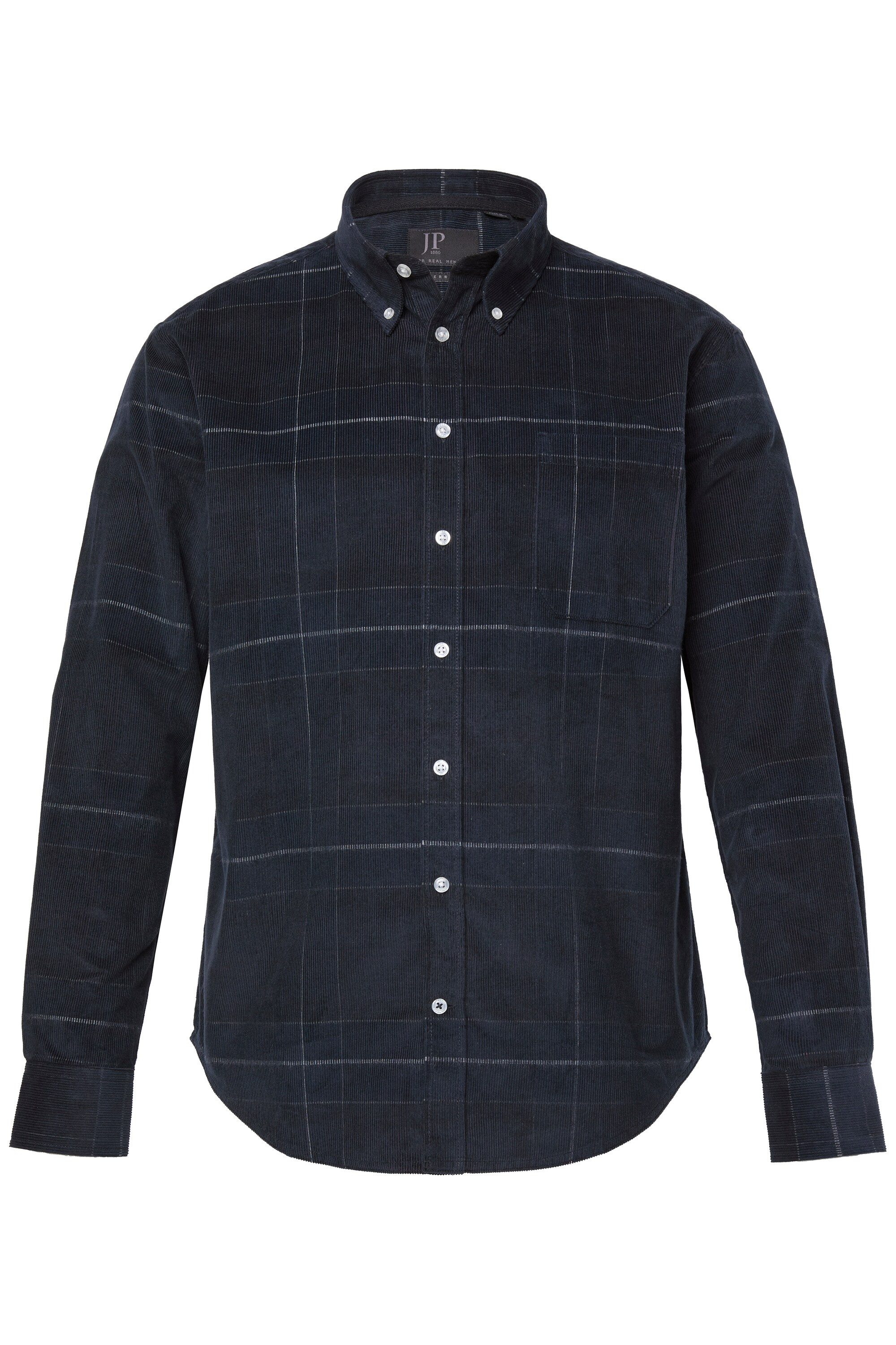 JP1880 Businesshemd JP 1880 Cord-Karohemd Langarm Buttondown-Kragen günstig online kaufen