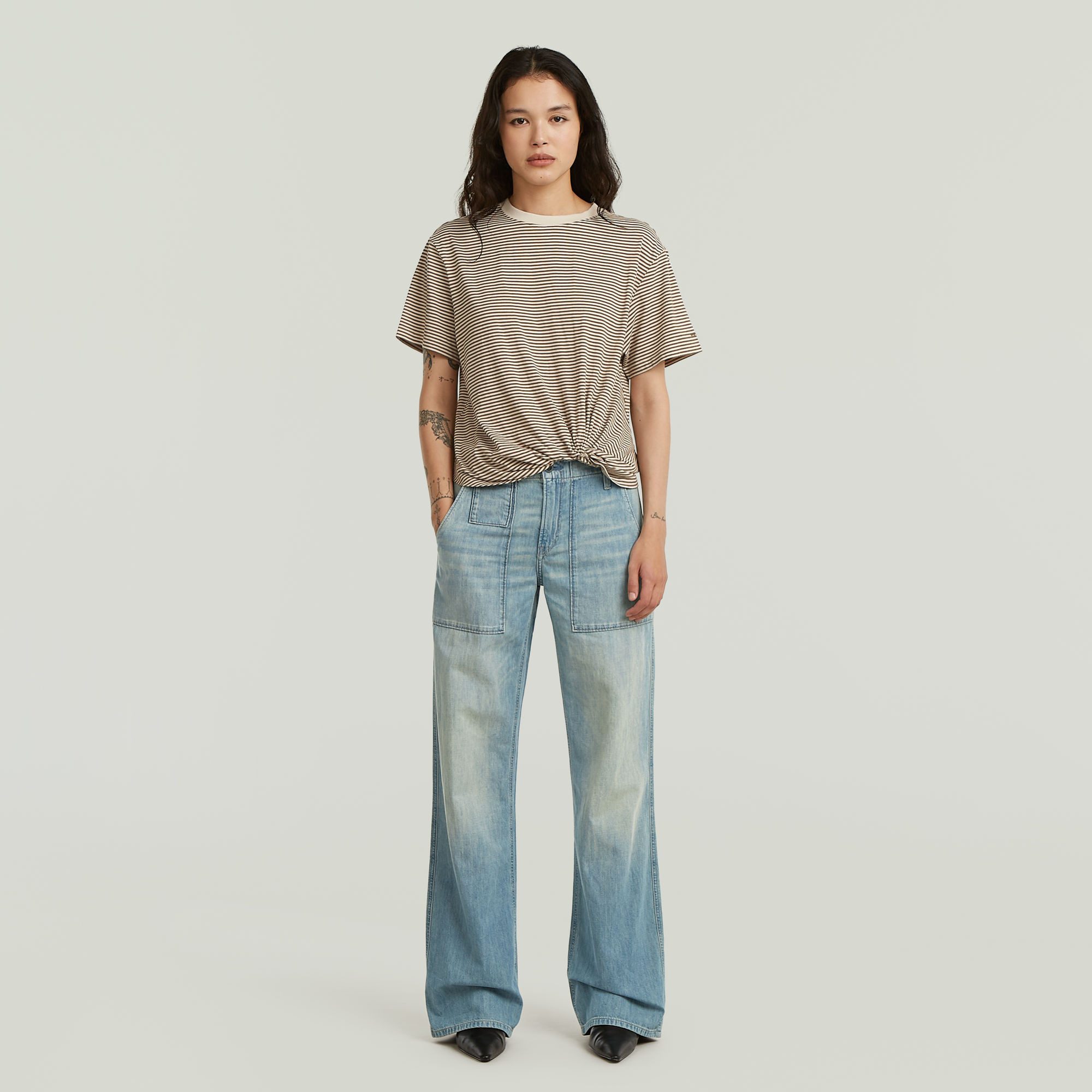 G-STAR T-Shirt Relaxed Knot mit Knotendetail, Rundhalsform – Bild 4 von 5