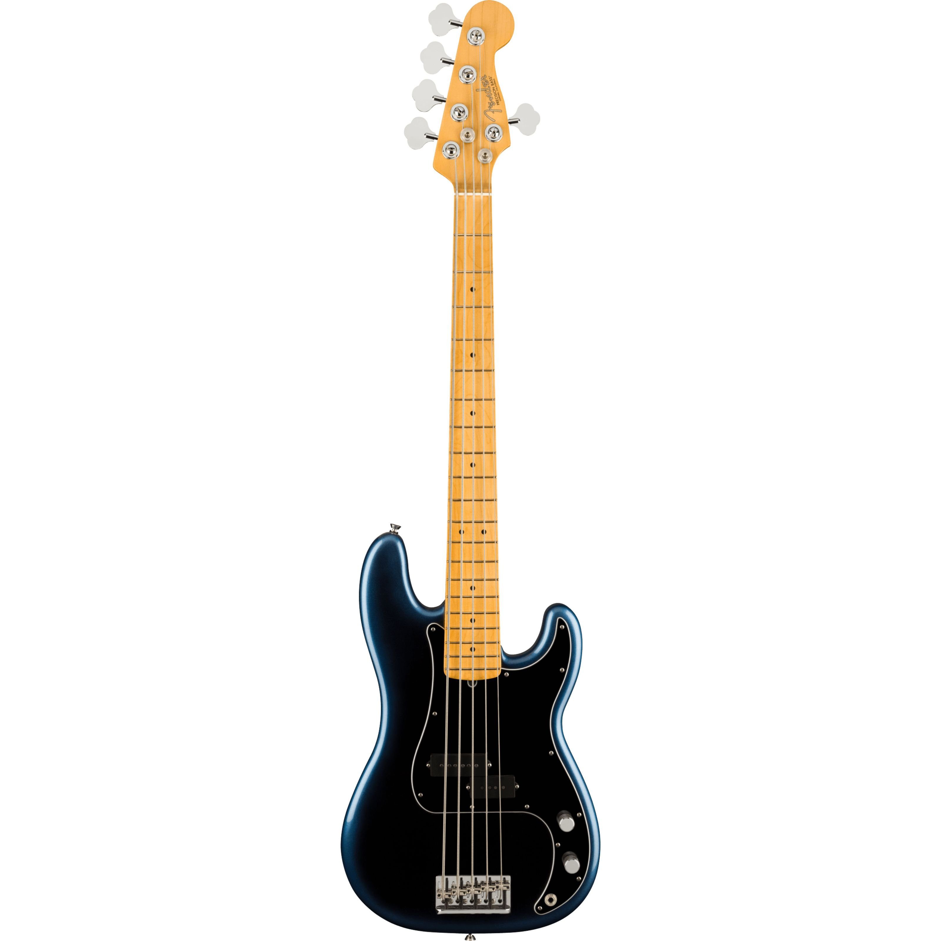 Fender E-Bass, E-Bässe, 5-Saiter E-Bässe, American Professional II Precision Bass V MN Dark Night - E-Bass