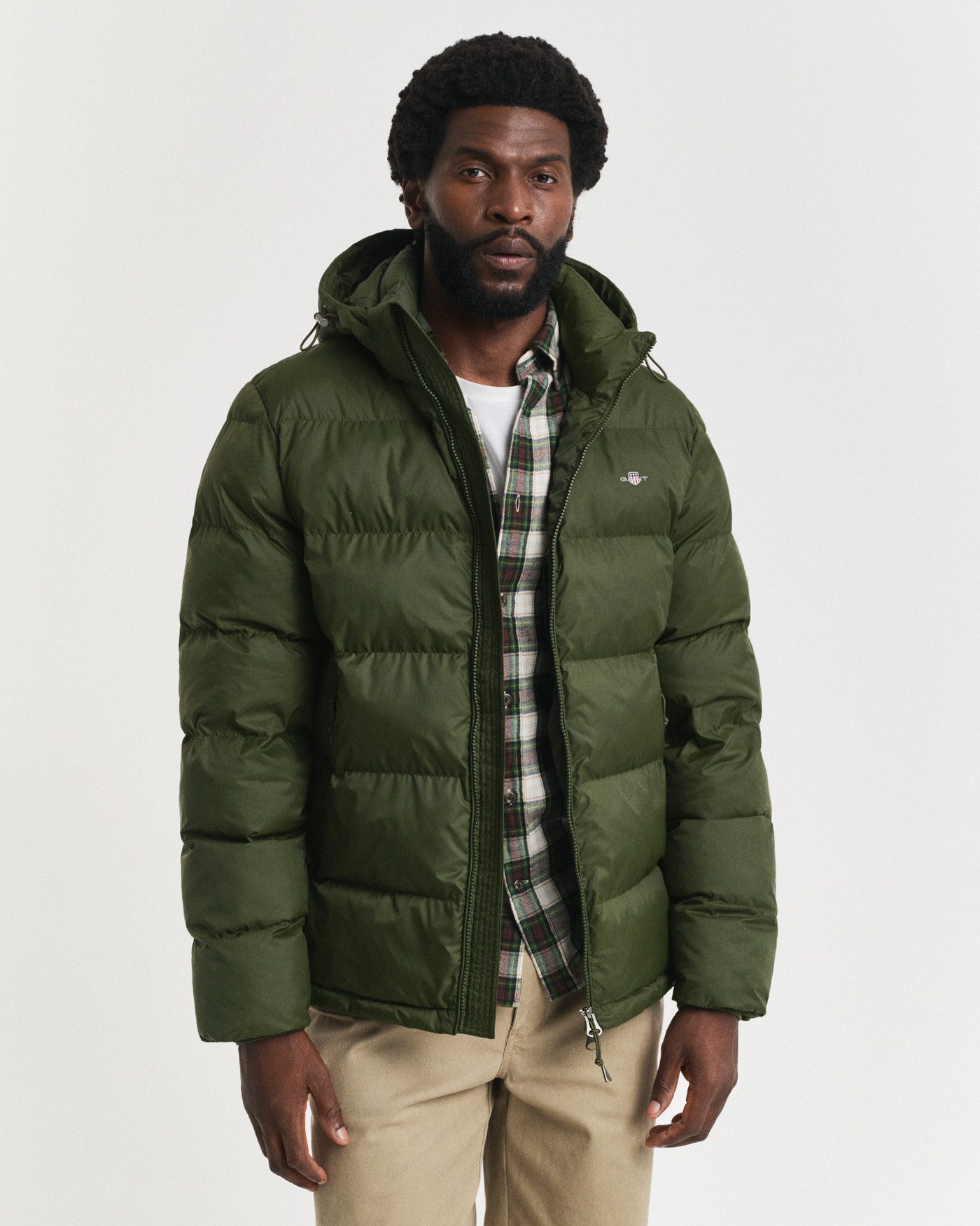 Gant Steppjacke ACTIVE CLOUD JACKET regular fit, abnehmbare Kapuze, 2-Wege-Reißverschluss