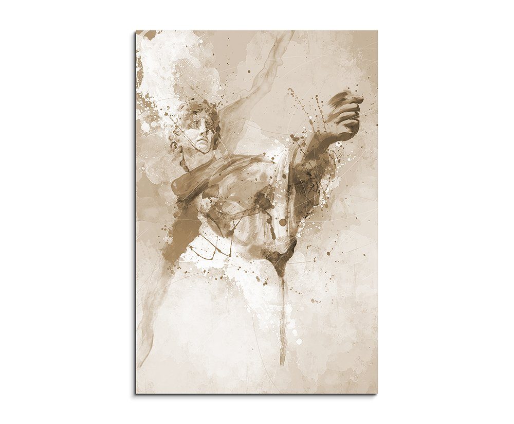 Sinus Art Leinwandbild Griechische Statue I 90x60cm Aquarell Art Leinwandbi günstig online kaufen