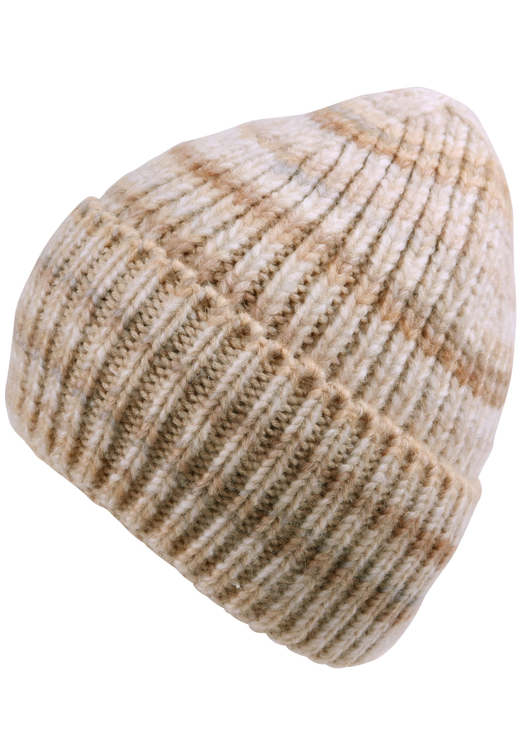 Capelli New York Beanie (Packung) mit Farbverlauf, Rippstrick, Wollanteil, wärmend