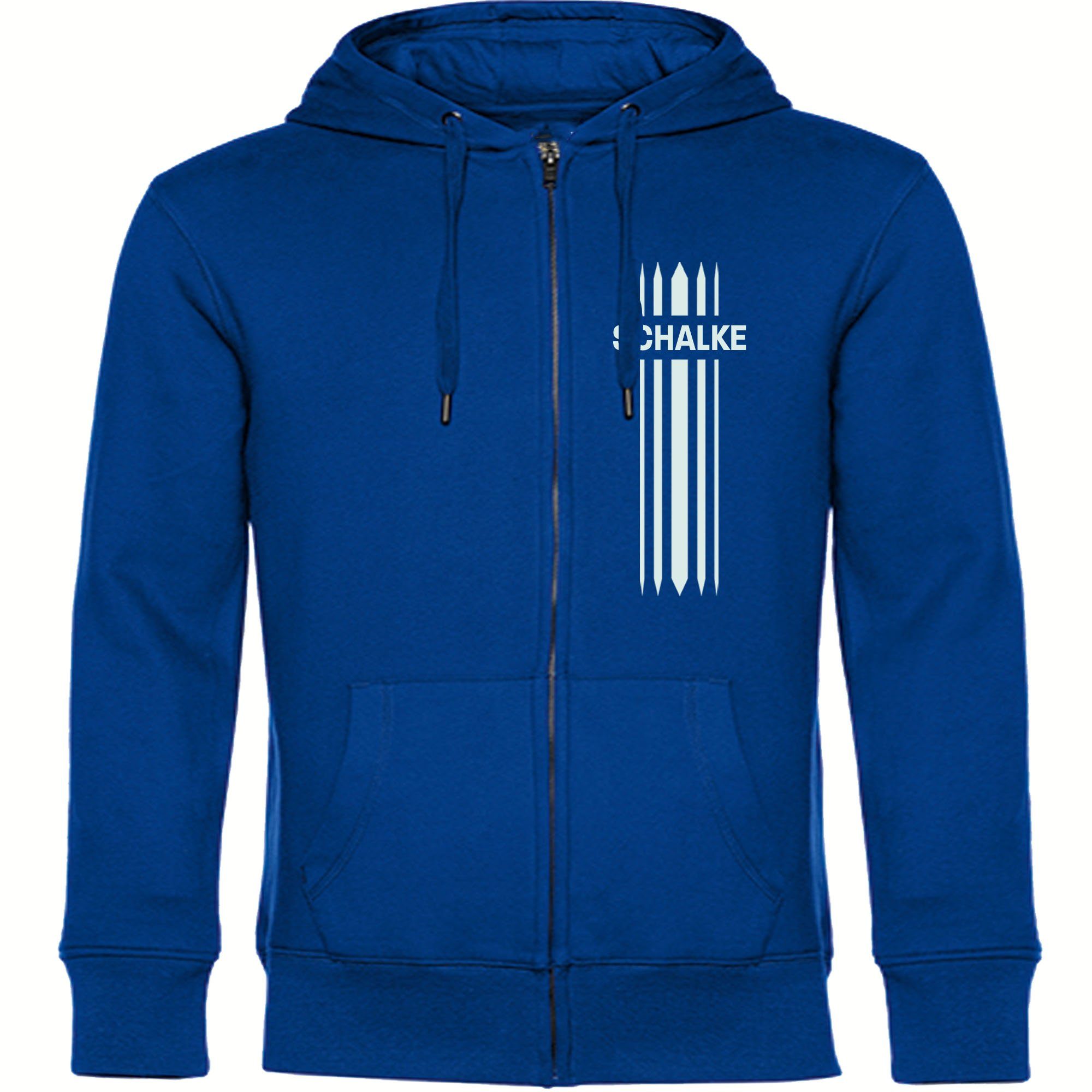 Kapuzensweatjacke Schalke - Streifen - Sweat