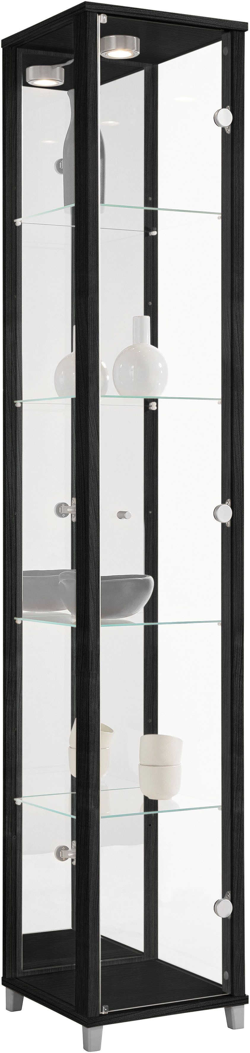 fif möbel Vitrine OPTIMA Standvitrine/Glasvitrine 1x Glastür,perfekt für Sammler,Sammlervitrine