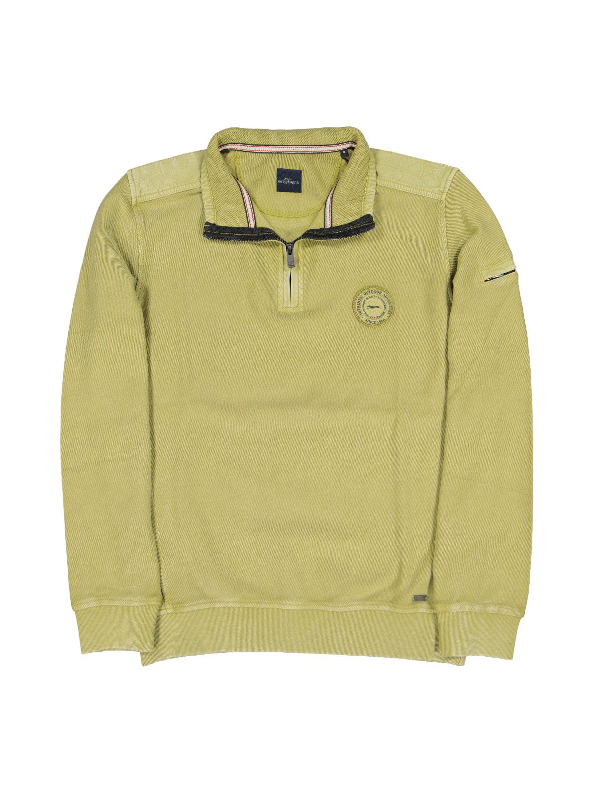 Engbers Sweatshirt Herren Sweatshirt mit Stehkragen, Hellgruen